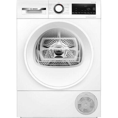 Sèche-linge pompe à chaleur BOSCH Série 6 WQG13500FR - 9 kg - Induction - L60 cm - Classe D - Blanc Blanc - Publicité Sèche-linge pompe à chaleur BOSCH Série 6 WQG13500FR - 9 kg - Induction - L60 cm - Classe D - Blanc Blanc - Publicité