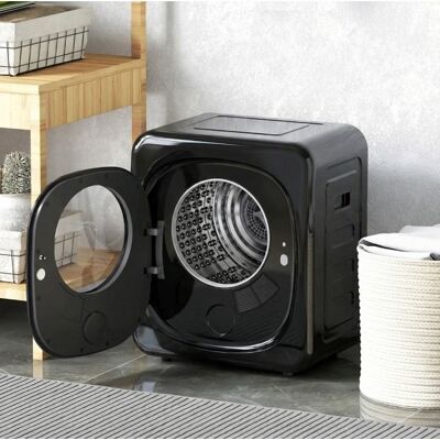 VUENOR Sèche-linge compact à condensation avec pompe à chaleur 4 kg 800 W noir Noir - Publicité VUENOR Sèche-linge compact à condensation avec pompe à chaleur 4 kg 800 W noir Noir - Publicité
