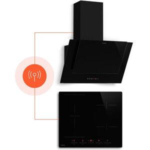 Plaque induction avec hotte incluse - Klarstein HaloSync - 4 zones de cuisson - 8400 W en Boost - 6316 m³/h en Boost - 60 cm Noir - Publicité Plaque induction avec hotte incluse - Klarstein HaloSync - 4 zones de cuisson - 8400 W en Boost - 6316 m³/h en Boost - 60 cm Noir - Publicité