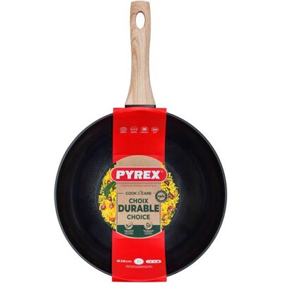 Wok - PYREX - Cook & Care - 28 cm - Anti-adhérent - Induction - Sans PFAS Noir - Publicité Wok - PYREX - Cook & Care - 28 cm - Anti-adhérent - Induction - Sans PFAS Noir - Publicité