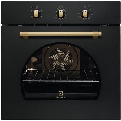 Electrolux Four Encastrable Série 300 Classe énergétique A 68L Convection AquaClean Noir mat Style rétro FR53G Noir - Publicité Electrolux Four Encastrable Série 300 Classe énergétique A 68L Convection AquaClean Noir mat Style rétro FR53G Noir - Publicité