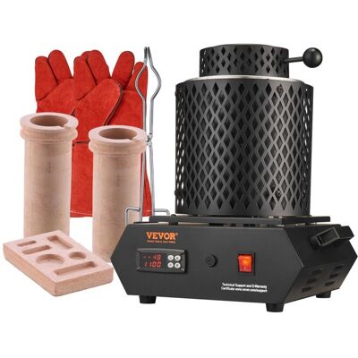 Four de Fusion Électrique-VEVOR-1350 W-Four de Fusion dOr-Température Max. 1150 ℃-2 Creusets en Céramique 1 kg et 3 kg - Publicité Four de Fusion Électrique-VEVOR-1350 W-Four de Fusion dOr-Température Max. 1150 ℃-2 Creusets en Céramique 1 kg et 3 kg - Publicité