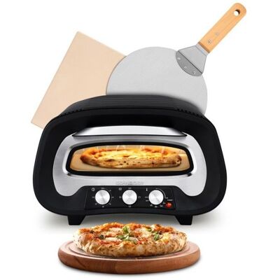 Schneider - Pierre De Feu Serie Z_black - Noir - Four à Pizza - 2200 W - 430 °c Noir - Publicité Schneider - Pierre De Feu Serie Z_black - Noir - Four à Pizza - 2200 W - 430 °c Noir - Publicité