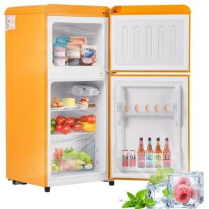 Réfrigérateur rétro - DREAMMESPACE - 2 portes - 60L - Jaune - 163 kWh/an Jaune - Publicité Réfrigérateur rétro - DREAMMESPACE - 2 portes - 60L - Jaune - 163 kWh/an Jaune - Publicité