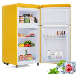 Réfrigérateur - TRUXEN8 - Rétro - 72L - Classe E - Jaune Jaune - Publicité Réfrigérateur - TRUXEN8 - Rétro - 72L - Classe E - Jaune Jaune - Publicité