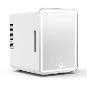 DAM Mini réfrigérateur portable pour maquillage de 6 litres mode déclairage miroir LED. Froid/Chaud (2-65 gr C) 24x17x25 Cm. Blanc - Publicité DAM Mini réfrigérateur portable pour maquillage de 6 litres mode déclairage miroir LED. Froid/Chaud (2-65 gr C) 24x17x25 Cm. Blanc - Publicité