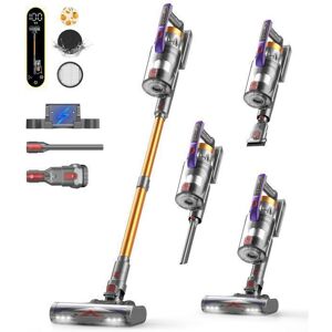 CHEBIO Aspirateur Balai sans Fil 600WUltra Puissant 50kpaLongue Autonomie 70minBrosse Anti-TwistÉcran LEDAutoportantBatterie Amovible Orange - Publicité CHEBIO Aspirateur Balai sans Fil 600WUltra Puissant 50kpaLongue Autonomie 70minBrosse Anti-TwistÉcran LEDAutoportantBatterie Amovible Orange - Publicité