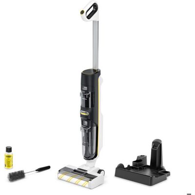 Aspirateur Balai Laveur sans fil Karcher FCV4 - Eau et Poussières - 200 m² - aspire lave et sèche Jaune - Publicité Aspirateur Balai Laveur sans fil Karcher FCV4 - Eau et Poussières - 200 m² - aspire lave et sèche Jaune - Publicité