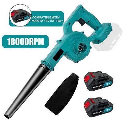 TEETOK 2-en-1 souffleuse de feuilles sans fil et mulcher sous vide avec 2 batteries x 3.0Ah et sac à poussière souffleuse de jardin Bleu - Publicité TEETOK 2-en-1 souffleuse de feuilles sans fil et mulcher sous vide avec 2 batteries x 3.0Ah et sac à poussière souffleuse de jardin Bleu - Publicité