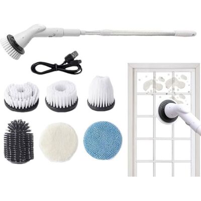 SANS MARQUE Brosse de nettoyage de baignoire électrique sans fil et étanche 1200 mAh Blanc - Publicité SANS MARQUE Brosse de nettoyage de baignoire électrique sans fil et étanche 1200 mAh Blanc - Publicité