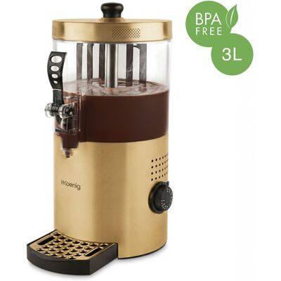 HKoenig Distributeur à chocolat chaud - H.KOENIG - SHK804 - 1200 W - 3L - Doré Jaune - Publicité HKoenig Distributeur à chocolat chaud - H.KOENIG - SHK804 - 1200 W - 3L - Doré Jaune - Publicité
