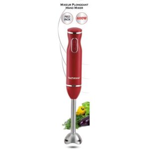 Mixeur Plongeant 600W Rouge Pied et Lame en Acier Inoxydable 2 Vitesses Rouge - Publicité Mixeur Plongeant 600W Rouge Pied et Lame en Acier Inoxydable 2 Vitesses Rouge - Publicité