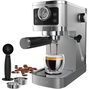 Machine à Café Expresso 20 Bar Pompe Italienne - Iceagle - CM1660B Cafetière avec Mousseur à Lait - 1350W - Manomètre 1.3L Gris - Publicité Machine à Café Expresso 20 Bar Pompe Italienne - Iceagle - CM1660B Cafetière avec Mousseur à Lait - 1350W - Manomètre 1.3L Gris - Publicité