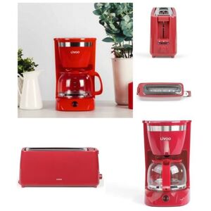 LIVOO Cafetière Électrique - Classique - 800W - 12 Tasses - Rouge - Arrêt Automatique Rouge - Publicité LIVOO Cafetière Électrique - Classique - 800W - 12 Tasses - Rouge - Arrêt Automatique Rouge - Publicité