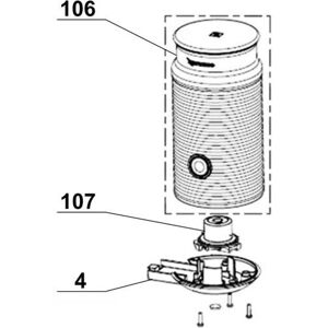 Socle aeroccino (Repère 4) Cafetière Machine à Café 506324 FL3040822 DELONGHI MAGIMIX Blanc - Publicité Socle aeroccino (Repère 4) Cafetière Machine à Café 506324 FL3040822 DELONGHI MAGIMIX Blanc - Publicité