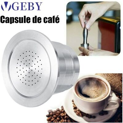 Tasse de café réutilisable - Nespresso STR - Acier inoxydable - Capacité 4-5g - Couleur gris Gris - Publicité Tasse de café réutilisable - Nespresso STR - Acier inoxydable - Capacité 4-5g - Couleur gris Gris - Publicité