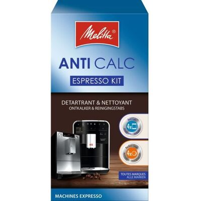 Kit de nettoyage - Melitta - Machines à Expresso - Anti Calc et Perfect Clean - Noir - Grains de café Noir - Publicité Kit de nettoyage - Melitta - Machines à Expresso - Anti Calc et Perfect Clean - Noir - Grains de café Noir - Publicité