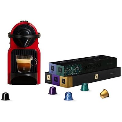 Cafetière Nespresso Krups YY5789 INISSIA rouge + 50 capsules Rouge - Publicité Cafetière Nespresso Krups YY5789 INISSIA rouge + 50 capsules Rouge - Publicité
