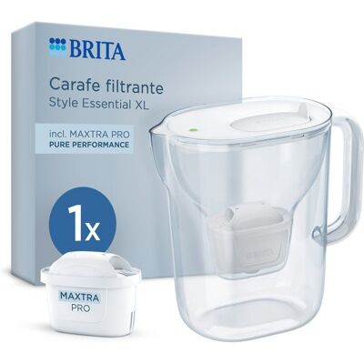 Carafe filtrante BRITA - Style Essential XL blanche - Capacité 3 6L dont 2 3L deau filtrée - 1 filtre MAXTRA PRO PURE PERFORMANCE Blanc - Publicité Carafe filtrante BRITA - Style Essential XL blanche - Capacité 3 6L dont 2 3L deau filtrée - 1 filtre MAXTRA PRO PURE PERFORMANCE Blanc - Publicité