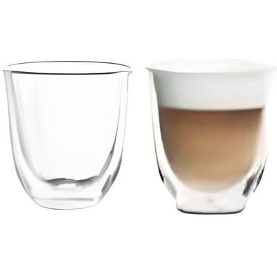 DeLonghi - 5513214601 - Transparent - 190 ml - Coffee glass set - Publicité DeLonghi - 5513214601 - Transparent - 190 ml - Coffee glass set - Publicité