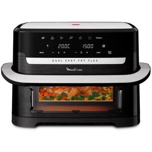 Moulinex Easy Fry Dual Flex Air Fryer Tiroir de 9 L pour 8 personnes Double zone Séparateur amovible 7 programmes Noir - Publicité Moulinex Easy Fry Dual Flex Air Fryer Tiroir de 9 L pour 8 personnes Double zone Séparateur amovible 7 programmes Noir - Publicité
