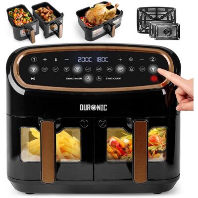 Duronic AF34 - 2x5L+10L tiroirs doubles - Friteuse à air - Publicité Duronic AF34 - 2x5L+10L tiroirs doubles - Friteuse à air - Publicité