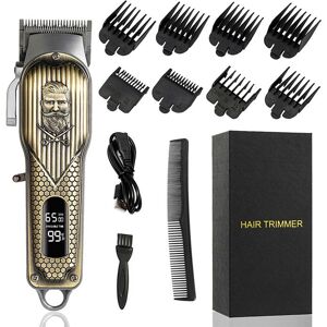 AUCUNE MARQUE Tondeuse à Cheveux Électrique pour Barbe en Bronze - Rechargeable Longue Autonomie Lames en Titane Facile à Nettoyer Marron - Publicité AUCUNE MARQUE Tondeuse à Cheveux Électrique pour Barbe en Bronze - Rechargeable Longue Autonomie Lames en Titane Facile à Nettoyer Marron - Publicité