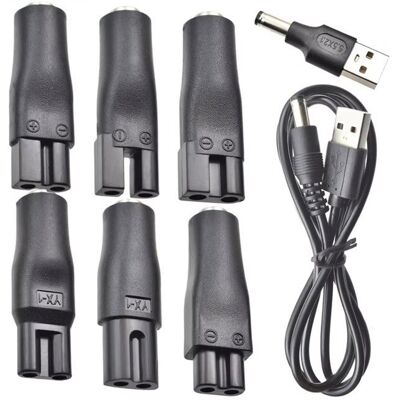SODIAL Lot de 8 Câbles DAlimentation de Rechange 5 V avec Adaptateur USB pour Tous Types de Tondeuses à Cheveux Rasoirs et Tondeuses à Ba - Publicité SODIAL Lot de 8 Câbles DAlimentation de Rechange 5 V avec Adaptateur USB pour Tous Types de Tondeuses à Cheveux Rasoirs et Tondeuses à Ba - Publicité