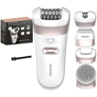Cecotec Épilateur Électrique Sans Fil 60 Pinces SkinCare Depil-Action 6000. 4 Accessoires Lumière LED Accessoire pour Zones Blanc - Publicité Cecotec Épilateur Électrique Sans Fil 60 Pinces SkinCare Depil-Action 6000. 4 Accessoires Lumière LED Accessoire pour Zones Blanc - Publicité