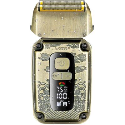 Rasoir Pro Homme VGR 4 Vitesses LED Métal IPX6 - V337 - Doré - Publicité Rasoir Pro Homme VGR 4 Vitesses LED Métal IPX6 - V337 - Doré - Publicité