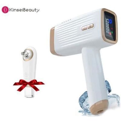 KINSEIBEAUTY Épilateurs à Lumière Pulsée IPL avec Refroidissement ICE 500 000 flashs 5 niveaux Épilation Intégrale Indolore et DéFinitive Blanc - Publicité KINSEIBEAUTY Épilateurs à Lumière Pulsée IPL avec Refroidissement ICE 500 000 flashs 5 niveaux Épilation Intégrale Indolore et DéFinitive Blanc - Publicité