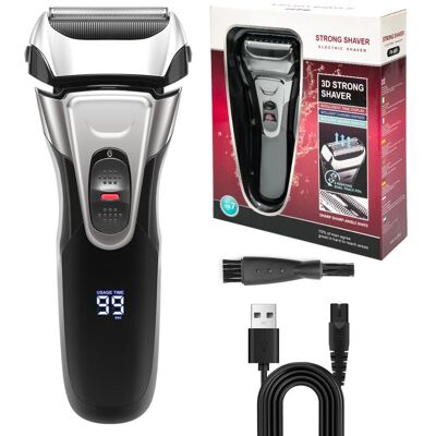 KNKA Rasoir Électriques Hommes Tondeuse à Barbe 3 en 1 - Étanche à corps entier - Affichage LED - Recharge USB Noir - Publicité KNKA Rasoir Électriques Hommes Tondeuse à Barbe 3 en 1 - Étanche à corps entier - Affichage LED - Recharge USB Noir - Publicité