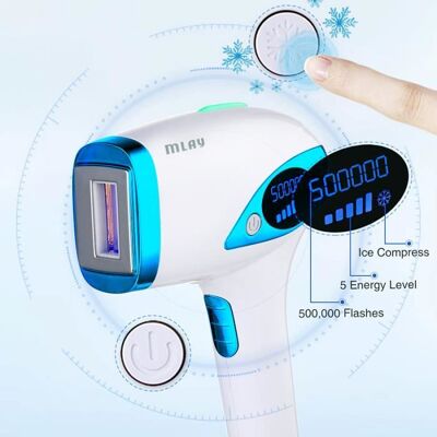 Épilateur lumière pulsée - KINSEIBEAUTY - IPL laser - 5 niveaux dintensité - Fonction Ice - Utilisation simple Bleu - Publicité Épilateur lumière pulsée - KINSEIBEAUTY - IPL laser - 5 niveaux dintensité - Fonction Ice - Utilisation simple Bleu - Publicité