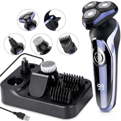 SURKER RASOIR ELECTRIQUE 4-en-1 Tondeuse Barbe Homme Étanche avec Écran Digital et Batterie USB Rechargeable - Publicité SURKER RASOIR ELECTRIQUE 4-en-1 Tondeuse Barbe Homme Étanche avec Écran Digital et Batterie USB Rechargeable - Publicité