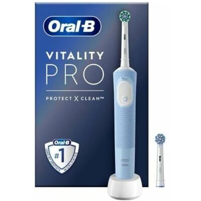 Brosse à dents électrique Oral-B - Bleu - 3 modes - Minuteur - Rechargeable - Publicité Brosse à dents électrique Oral-B - Bleu - 3 modes - Minuteur - Rechargeable - Publicité