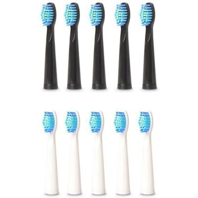 Têtes de brosse à dents électrique - Fairywill - 10 pièces - Nettoyage en profondeur - Conception 3D - Publicité Têtes de brosse à dents électrique - Fairywill - 10 pièces - Nettoyage en profondeur - Conception 3D - Publicité