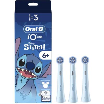 Pack de 3 brossettes Stitch - ORAL-B - iO Kids6+ - Pour enfant - Extra doux - Pour iO2 Kids - Disney - Dès 6 ans Bleu - Publicité Pack de 3 brossettes Stitch - ORAL-B - iO Kids6+ - Pour enfant - Extra doux - Pour iO2 Kids - Disney - Dès 6 ans Bleu - Publicité