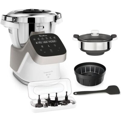 Moulinex Robot cuiseur Companion Pro + Cuiseur vapeur 15 modes Balance intégrée Fabriqué en France YY5286FG Gris - Publicité Moulinex Robot cuiseur Companion Pro + Cuiseur vapeur 15 modes Balance intégrée Fabriqué en France YY5286FG Gris - Publicité