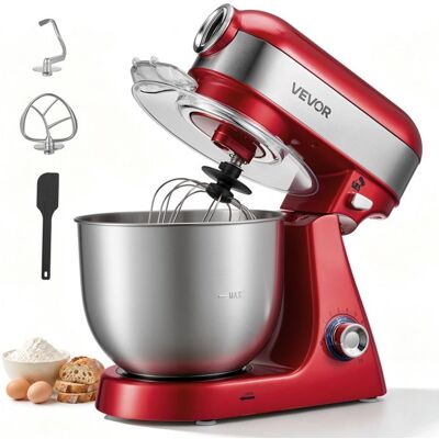 Robot Pâtissier à Tête Inclinable 5 L-VEVOR-Batteur sur Socle 1000 W Rouge pour Mélange Pétrissage Fouettage Cuisine 10 Vitesses Rouge - Publicité Robot Pâtissier à Tête Inclinable 5 L-VEVOR-Batteur sur Socle 1000 W Rouge pour Mélange Pétrissage Fouettage Cuisine 10 Vitesses Rouge - Publicité
