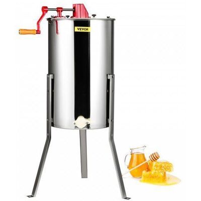 VEVOR Extracteur de Miel Manuel 3 Cadres Centrifugeuse Séparateur Miel Acier Inoxydable avec Couvercle Taille du Nid dAbeilles Adaptée - Publicité VEVOR Extracteur de Miel Manuel 3 Cadres Centrifugeuse Séparateur Miel Acier Inoxydable avec Couvercle Taille du Nid dAbeilles Adaptée - Publicité
