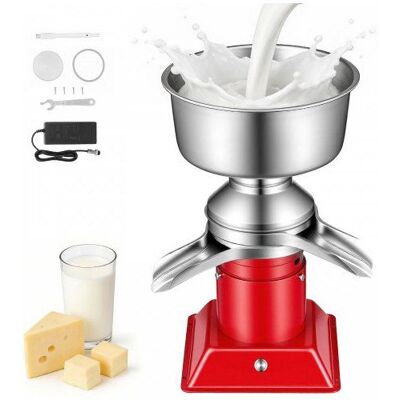 VEVOR Écrémeuse Électrique 60 L/h Centrifugeuse à Lait 40 W 10 500 tr/min pour Crème Écrémée Lait de Chèvre et de Vache Ferme Rouge - Publicité VEVOR Écrémeuse Électrique 60 L/h Centrifugeuse à Lait 40 W 10 500 tr/min pour Crème Écrémée Lait de Chèvre et de Vache Ferme Rouge - Publicité