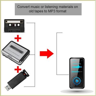 Cocosity Rassette en lecteur mp3 Convertisseur de Cassette en MP3 Convertisseur de Musique pour Enregistreur de son support Noir - Publicité Cocosity Rassette en lecteur mp3 Convertisseur de Cassette en MP3 Convertisseur de Musique pour Enregistreur de son support Noir - Publicité