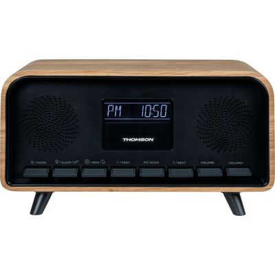 Radio réveil - THOMSON - Bluetooth - DAB - Gamme Vintage Cosy Marron - Publicité Radio réveil - THOMSON - Bluetooth - DAB - Gamme Vintage Cosy Marron - Publicité