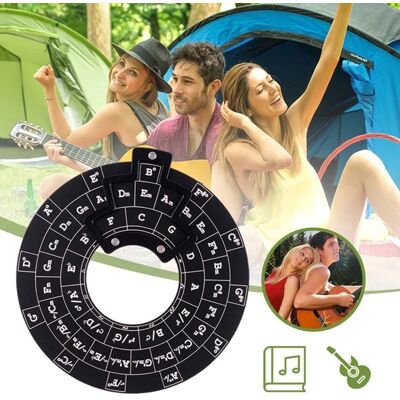 SODIAL Cercle des Quintes Roue DAccords de Guitare Outil de Mélodie en Bois Roue DAccords Musicale pour Musiciens Accessoires de Guitare Noir - Publicité SODIAL Cercle des Quintes Roue DAccords de Guitare Outil de Mélodie en Bois Roue DAccords Musicale pour Musiciens Accessoires de Guitare Noir - Publicité
