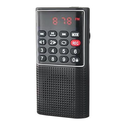 WE Radio de Poche Rechargeable FM Lecteur de Carte Micro SD RMS 3W Prise Casque - Noir Noir - Publicité WE Radio de Poche Rechargeable FM Lecteur de Carte Micro SD RMS 3W Prise Casque - Noir Noir - Publicité