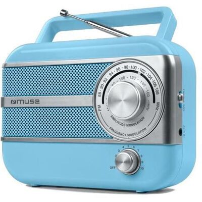Radio Portable - MUSE - M-056 Vb Blue - FM/AM - Haut-parleur intégré - Antenne télescopique Bleu - Publicité Radio Portable - MUSE - M-056 Vb Blue - FM/AM - Haut-parleur intégré - Antenne télescopique Bleu - Publicité