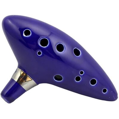 SODIAL Flute baryton en ceramique ocarina de mode C a 12 trous Blue legende de linstrument de flute zelda ocarina - Publicité SODIAL Flute baryton en ceramique ocarina de mode C a 12 trous Blue legende de linstrument de flute zelda ocarina - Publicité