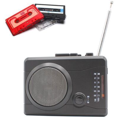 Radio FISHTEC Recording - Cassette - MP3 - Port USB - FM - AM Noir - Publicité Radio FISHTEC Recording - Cassette - MP3 - Port USB - FM - AM Noir - Publicité