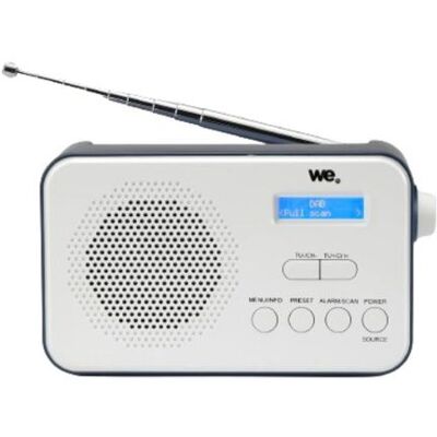 WE Radio portable DAB+/DAB/FM double alarme écran LCD batterie rechargeable de 2000mAh Luminosité réglable antenne télescopique R Bleu - Publicité WE Radio portable DAB+/DAB/FM double alarme écran LCD batterie rechargeable de 2000mAh Luminosité réglable antenne télescopique R Bleu - Publicité