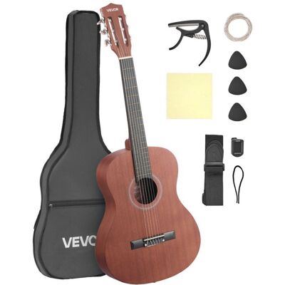 Guitare Classique Débutants 90 cm-VEVOR-avec Cordes Nylon Housse Transport-en Sapele et Palissandre pour Enfants Filles Garçons Marron - Publicité Guitare Classique Débutants 90 cm-VEVOR-avec Cordes Nylon Housse Transport-en Sapele et Palissandre pour Enfants Filles Garçons Marron - Publicité